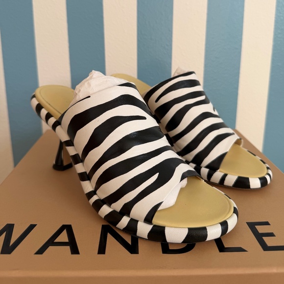WANDLER Shoes - WANDLER June Zebra Mule Sandals